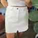 Free People Skirts | Free People White Denim High Waisted Mini Skirt | Color: White | Size: 8