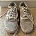 Vans Shoes | Grey And White Striped Vans | Color: Gray/White | Size: 7.5