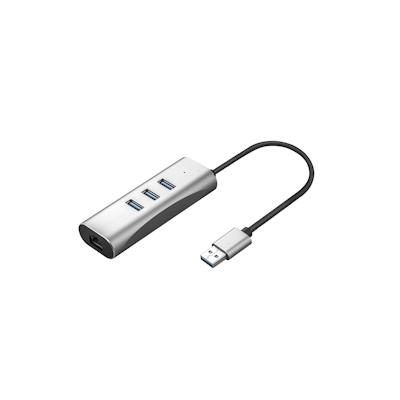 VALUE USB 3.2 Gen 1 zu Gigabit Ethernet Konverter + 3-Port USB Hub