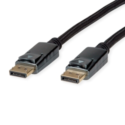 ROLINE DisplayPort Kabel, v1.4, DP ST - ST, schwarz / silber, 3 m Image