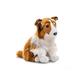 Uni-Toys - Langhaarcollie, sitzend - Gesicht weiß-braun - 27 cm (Höhe) - Plüsch-Hund, Collie, Haustier - Plüschtier, Kuscheltier