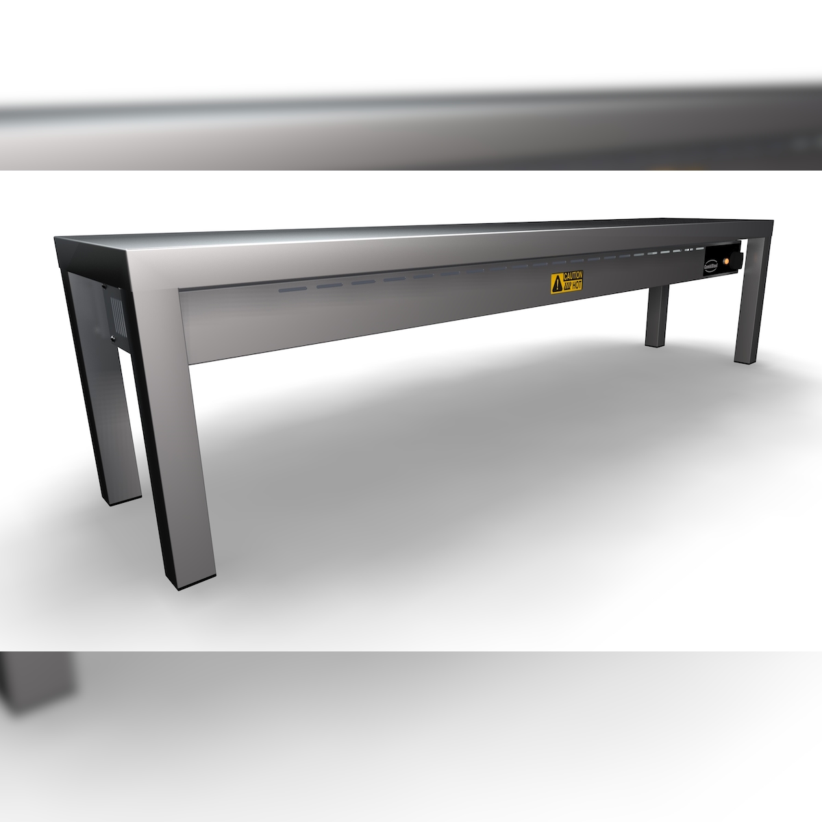 Chefgastro Aufsatzbord Keramisch beheizt 1 Stufig 1400 4 Heaters Of 250W BxTxH 1400x300x350mm Image