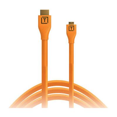 Tether Tools TetherPro Micro-HDMI to HDMI Cable with Ethernet (Orange, 15') H2D15-ORG