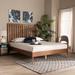 Baxton Studio Saki Mid-Century Modern Walnut Brown Finished Wood Full Size Platform Bed - Wholesale Interiors Saki-Ash Walnut-Full