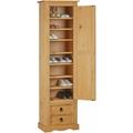 Idimex - Armoire tequila meuble de rangement avec 7 tablettes derrière 1 porte battante et 2