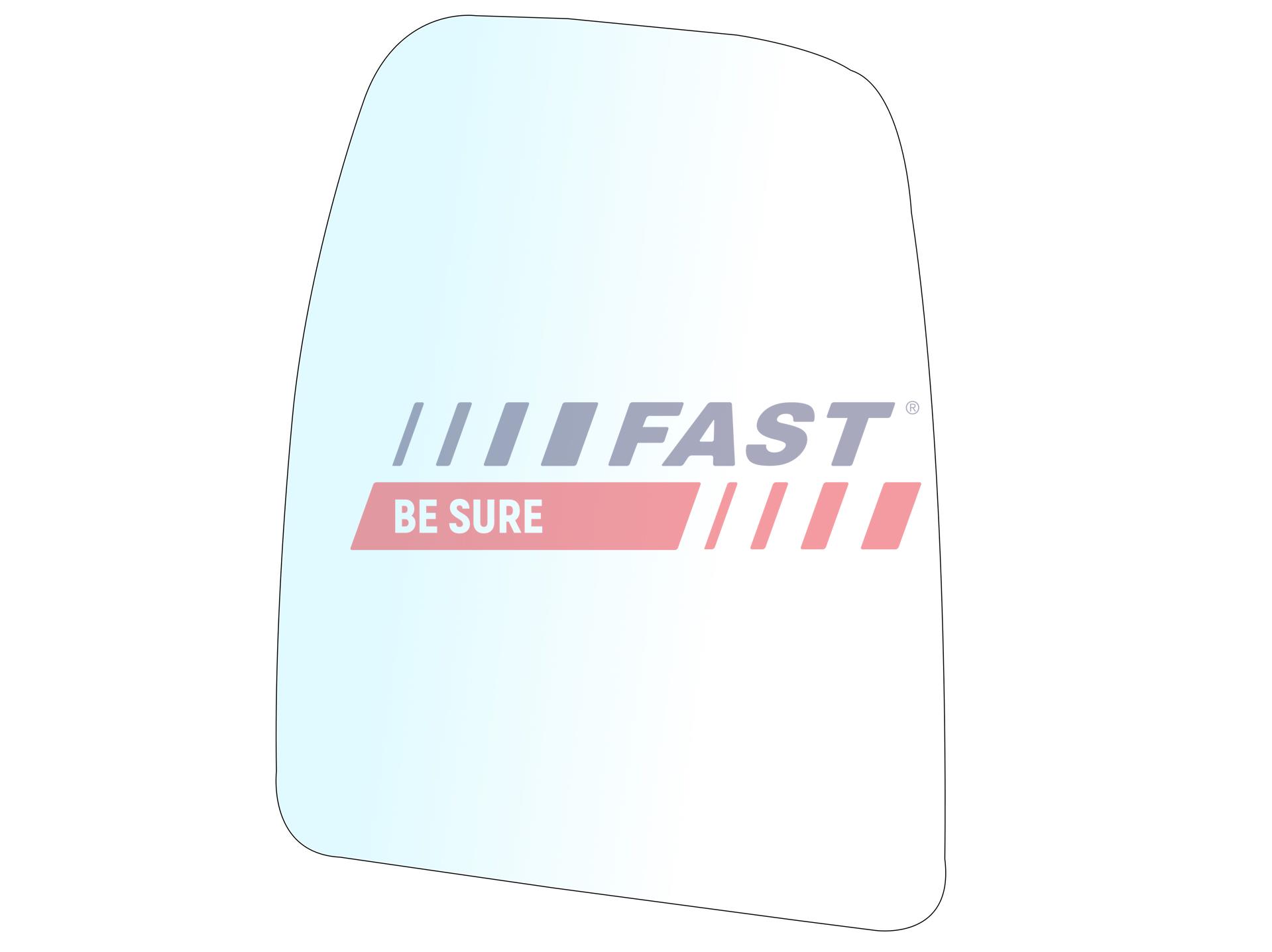 FAST Spiegelglas, Weitwinkelspiegel Außenspiegel FT88576 Weitwinkelspiegel,Spiegelglas, rechts für IVECO 5801823306 Image