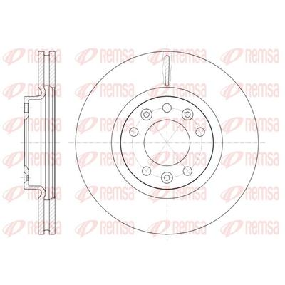 REMSA Bremsscheibe vorne rechts links belüftet Ø282,8mm 283mm für PEUGEOT CITROËN 4246P7 4249.V4 4249L3 61471.10