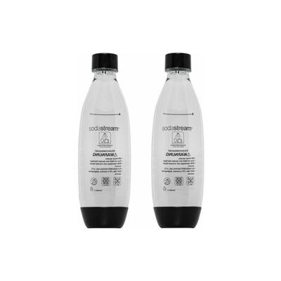 Spülmaschinengeeignete Kunststoffflasche fuse 1L 2er-Set schwarz Trinkwassersprudler - Sodastream