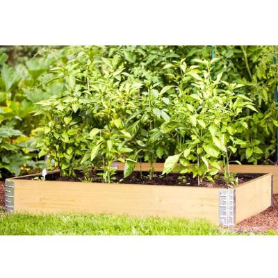 4x Hochbeet-Rahmen 120x80cm Palettenrahmen Frühbeet Pflanzbeet Gartenbeet stapelbar - Buri Image