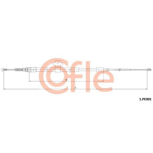 COFLE Seilzug, Feststellbremse hinten links für PEUGEOT 9678421380 1.PE001