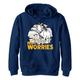 Disney Kids Lion King No Worries Club Youth Pullover Hoodie, Navy Blue Heather, Small