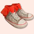 Converse Shoes | Kids Toddlers 6 Converse Frill Shoe Pull-On Zipper | Color: Gray/Orange | Size: 6bb