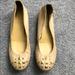 J. Crew Shoes | J.Crew Leather Tan Ballet Flats With With Gold Studs | Color: Cream | Size: 7.5