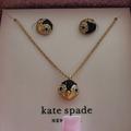 Kate Spade Jewelry | Gold Plated Kate Spade Earrings And Necklace Set | Color: Blue/Gold | Size: Os