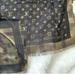 Louis Vuitton Accessories | Lv Monogram So Shine Silk/Goldenscarf/Shawl 100%Authentic Louis Vuitton Mrsp$730 | Color: Black/Brown | Size: 56 In X 56 Inches
