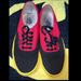 Vans Shoes | Disney Mickey Mouse Minnie Mouse Pluto Donald Duck Vans Shoes W9.5 | Color: Red/Yellow | Size: 9.5