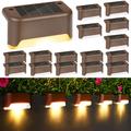 TGBY Solar Deck Lights Outdoor, 16 Pack Solar Step Lights LED Waterproof Solar Fence Lights Stair Lights For Railing, Deck, Patio, Yard | Wayfair