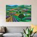 East Urban Home 'Santa Barbara Farms' Graphic Art Print on Canvas in Blue/Green | 8 H x 12 W x 0.75 D in | Wayfair 45B58480A6564BF5BADF669D01FE5F44