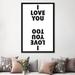 East Urban Home I Love You I Love You Too Honeymoon Hotel - Wrapped Canvas Textual Art Metal in Black/Gray/Green | 60 H x 40 W x 1.5 D in | Wayfair