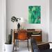 East Urban Home 'Emerging Leaves' Photographic Print on Canvas Canvas, Cotton in Blue/Green | 26 H x 18 W x 1.5 D in | Wayfair