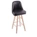 Holland Bar Stool Grizzly 24" Swivel Bar Stool Upholstered/Leather/Metal/Faux leather in Black | 41 H in | Wayfair Griz30MTNat