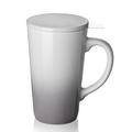 DOWAN Tea & Coffee Mug w/ Infuser & Lid Ceramic in Brown/Gray | 6.1 H x 3.6 W in | Wayfair D0400604A