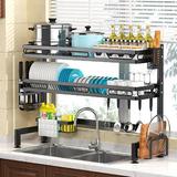 Umber Rea Stainless Steel Sink Rack Stainless Steel in Gray | 32.28 H x 37.4 W x 11.22 D in | Wayfair 06DQY7454GTS7BQFL1