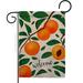 Breeze Decor Welcome Apricot 2-Sided Polyester Garden Flag in Green/Orange | 19 H x 13 W in | Wayfair BD-FT-IP-US22-BD-120254-G-BO