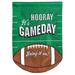 East Urban Home Football Gameday 2-Sided Polyester 42 x 29 in. House Flag in Brown/Green/White | 42 H x 29 W in | Wayfair