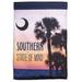 East Urban Home South Carolina State of Mind 2-Sided Polyester 18 x 13 in. Garden Flag in Black/Pink | 18 H x 13 W in | Wayfair