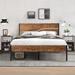 17 Stories Jesstin Iron Platform 3 Piece Bedroom Set Wood/Metal in Brown | Queen | Wayfair BFE05EF6C2EC491B82A5401A68B6D09F