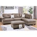 Brown Sectional - Red Barrel Studio® Mulane Linen Right Hand Facing Corner Sectional | 35 H x 107 W x 75 D in | Wayfair