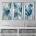 Mercer41 "Blue Fairy Tale Floral III" By Silvia Vassileva 3 Piece Print On Acrylic Plastic/Acrylic in Blue/Gray | 33.5 H x 52.5 W x 1 D in | Wayfair