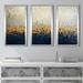 Wrought Studio™ "Psalm 29:2 Worship The Lord" By Mark Lawrence 3 Piece Print On Acrylic in Blue/Gray/Yellow | 33.5 H x 52.5 W x 1 D in | Wayfair
