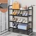 Rebrilliant 12 Pair Shoe Rack Metal in Black | 24.4 H x 23.62 W x 9.84 D in | Wayfair 6DCFC1A4BBBC48F380E3109245B05A4C