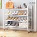 Everly Quinn 16 Pair Shoe Rack Metal in Yellow | 26.96 H x 33.26 W x 11.02 D in | Wayfair 2196D35BDBFE442B97638FEA31ABFAB2