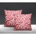 Bay Isle Home™ Pomme Pomegranate Indoor/Outdoor Square Pillow Polyester/Polyfill blend in Red | 19 H x 19 W x 5.25 D in | Wayfair