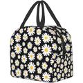 East Urban Home Lunch Bag Insulated Food Carriers in Black/White/Yellow | 8 H x 8.5 W x 5 D in | Wayfair 6AC079EC25DE478AB7427B3948900F02