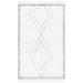 White 60 x 36 x 0.2 in Indoor Area Rug - Union Rustic Anahli Geometric Handmade Handwoven Cotton Area Rug in Ivory/Gray Cotton | Wayfair