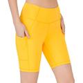 LOS OJOS Radlerhose Damen - Laufhosen kurz für Damen mit Taschen - hoch taillierte Biker-, Yoga- und Laufshorts Damen kurz, XL