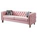 Modern Velvet Sofa, Tufted Velvet Loveseats with Metal Leg for Home