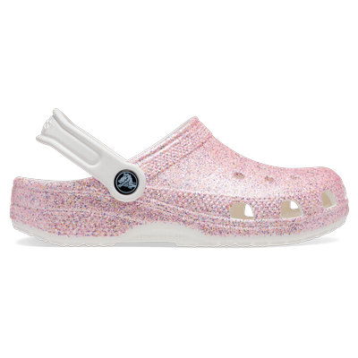 Crocs White/Rainbow Kids' Classic Glitter Clog Shoes Crocs...