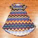 Lularoe Dresses | Lularoe Carly High Low Dress Women’s Size Xxs Aztec Southwestern | Color: Blue/Red | Size: Xxs