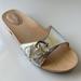 Coach Shoes | Coach Bleeker Sandal Metallic Silver Sandal G5079 New 9 | Color: Silver | Size: 9