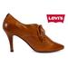 Levi's Shoes | Levi's Brown Leather Size 6.5 Us 38 Eu Women's Oxford Lace Up Heels | Color: Brown/Tan | Size: 6.5