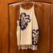 Anthropologie Tops | Anthropologie Porridge Layered Floral Split Back Tank Top Sz M | Color: Blue/Cream | Size: M