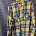 American Eagle Outfitters Shirts & Tops | American Eagle Outfitters Buttoned Long Sleeve Shirt Size Large Size | Color: Blue/Green/White/Yellow | Size: Lg