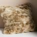 Anthropologie Accents | Anthropologie Luxe Faux Fur Pillow - Olive Green | Color: Cream/Green | Size: Os