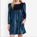 Free People Dresses | Free People M Diamonds Are Forever Metallic Dress | Color: Blue | Size: M