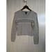 American Eagle Outfitters Sweaters | American Eagle Outfitters Women's Gray Blue Striped V-Neck Sweater Size Medium M | Color: Gray | Size: M